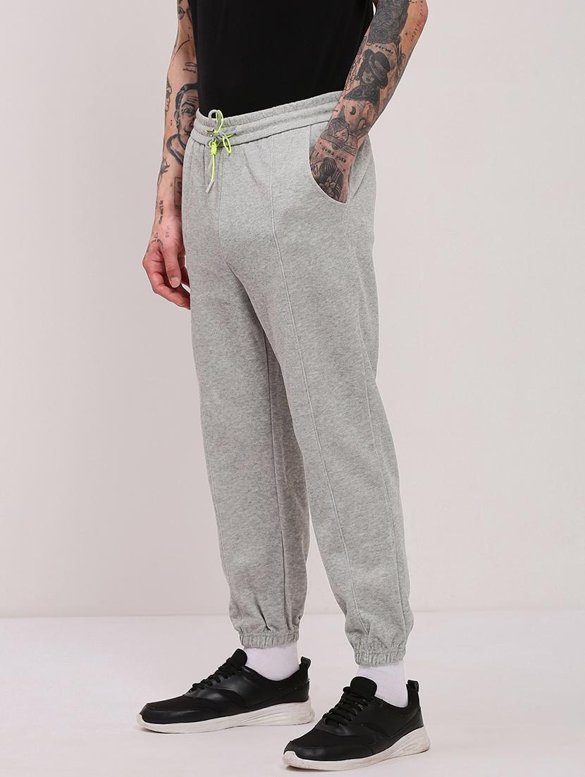 men mid rise solid joggers - 21682442 - Standard Image - 1
