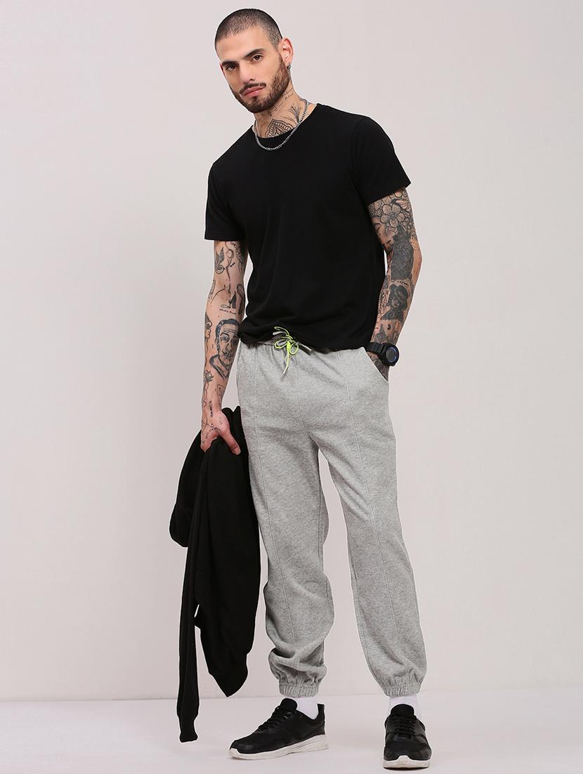 men mid rise solid joggers - 21682442 - Standard Image - 4