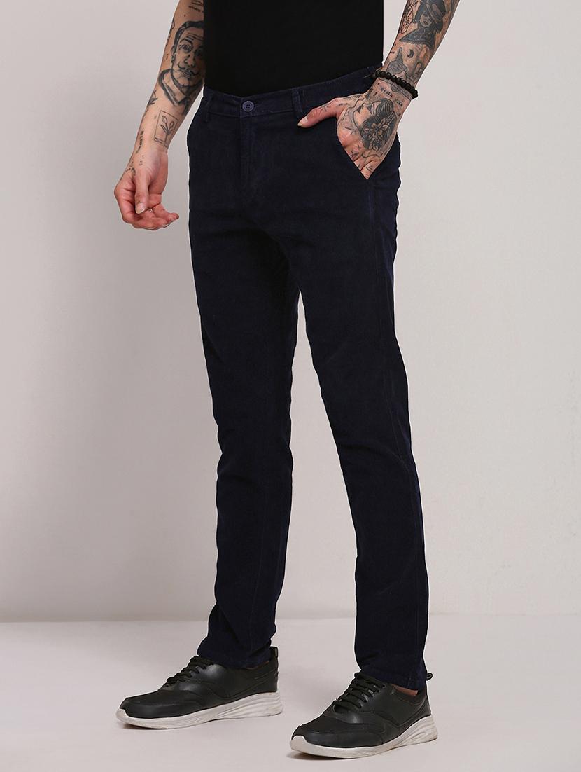 men low rise solid cordurory trouser - 21682446 - Standard Image - 1