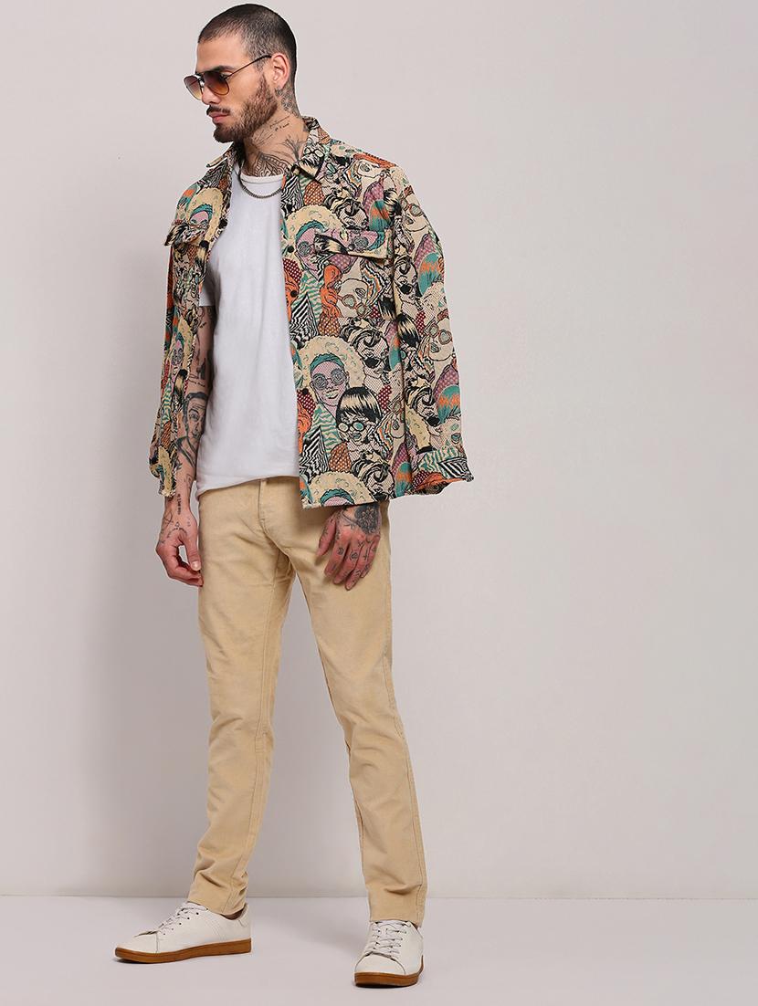 men low rise solid chinos - 21682454 - Standard Image - 4