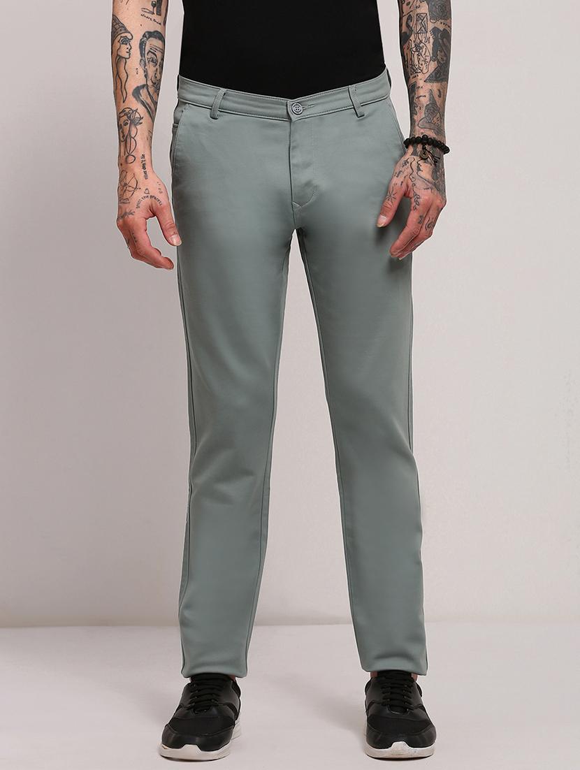 men low rise solid chinos - 21682456 -  Standard Image - 1