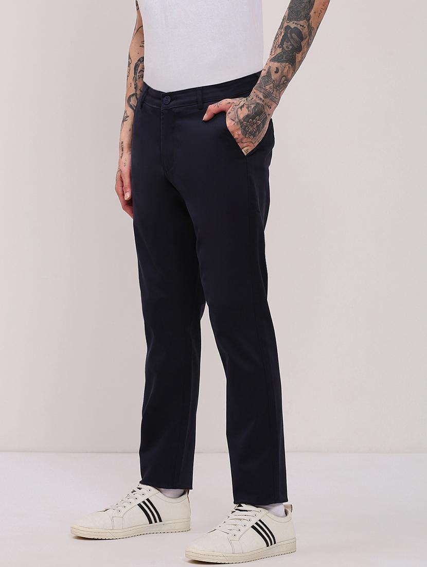 men low rise solid chinos - 21682458 - Standard Image - 1