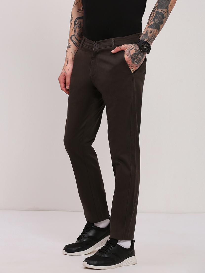 men low rise solid chinos - 21682461 -  Standard Image - 1