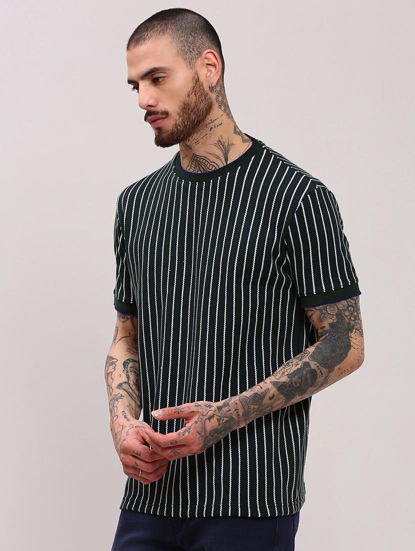 men short sleeves striped t-shirt - 21682470 - Standard Image - 1