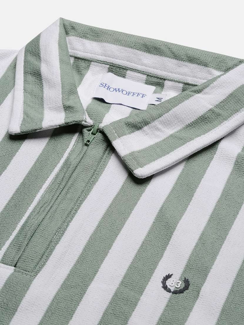 men short sleeves striped polo t-shirt - 21682476 -  Standard Image - 6