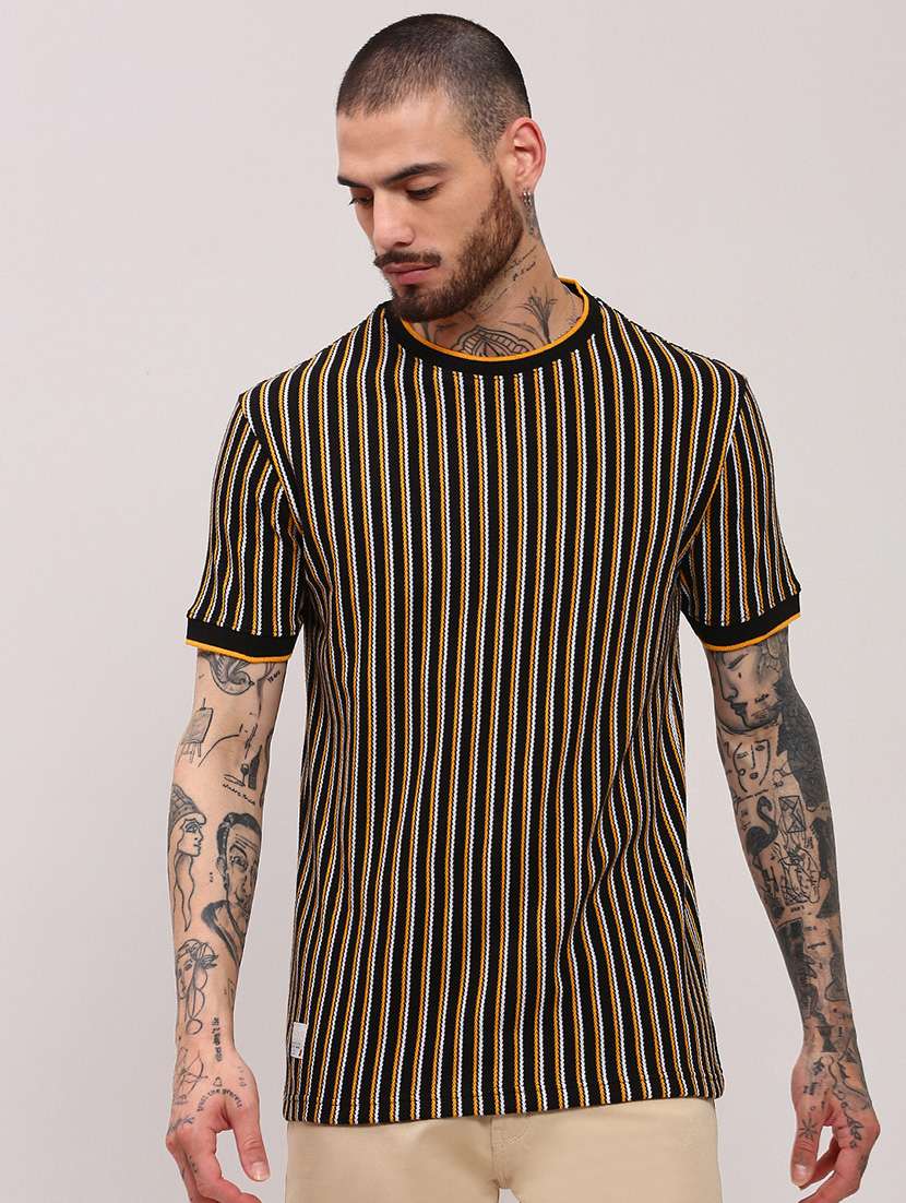 men short sleeves striped t-shirt - 21682482 - Zoom Image - 0