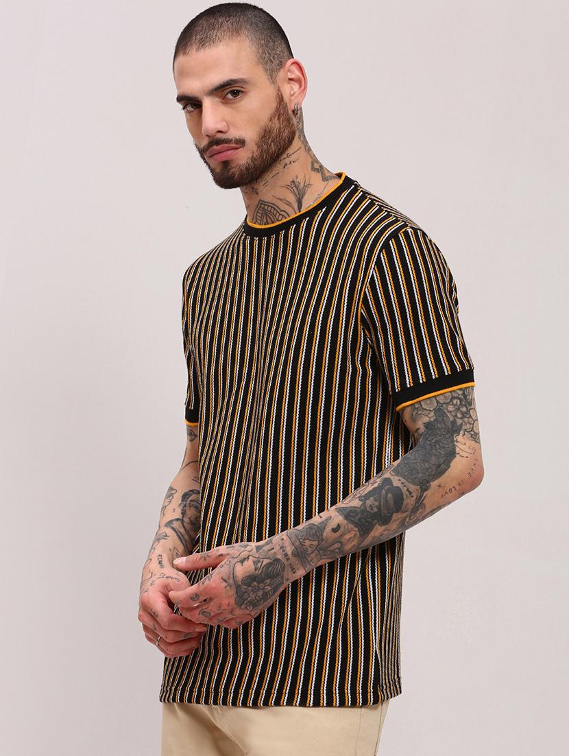 men short sleeves striped t-shirt - 21682482 - Standard Image - 1