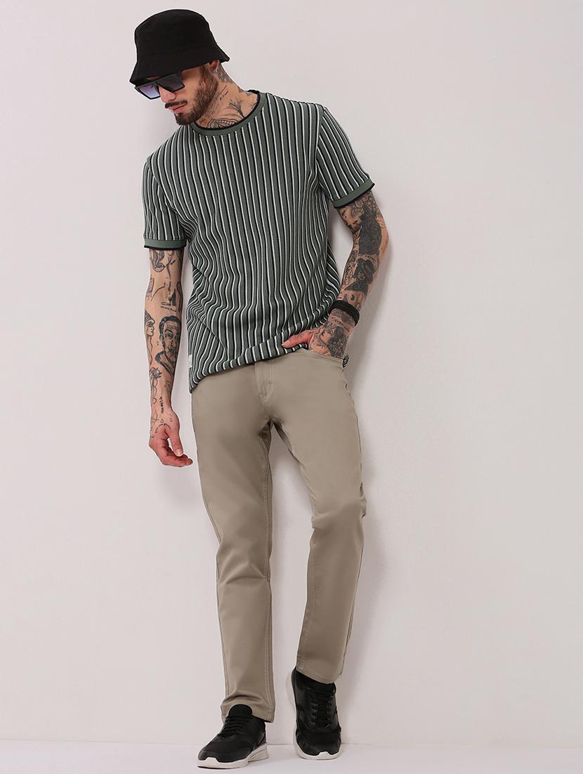men short sleeves striped t-shirt - 21682483 - Standard Image - 4