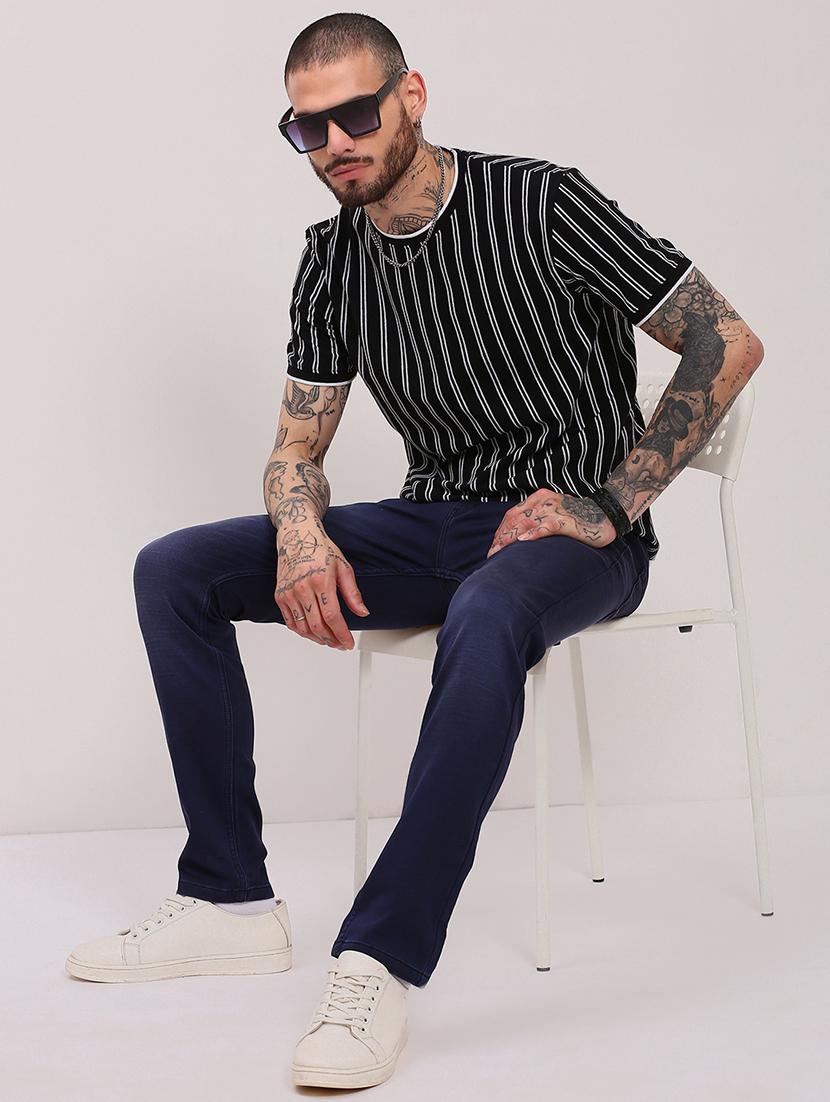 men short sleeves striped t-shirt - 21682491 - Standard Image - 4