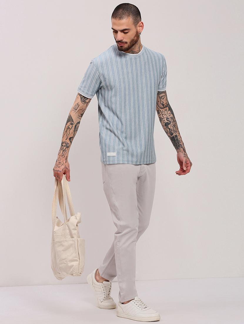 men short sleeves striped t-shirt - 21682492 - Standard Image - 4