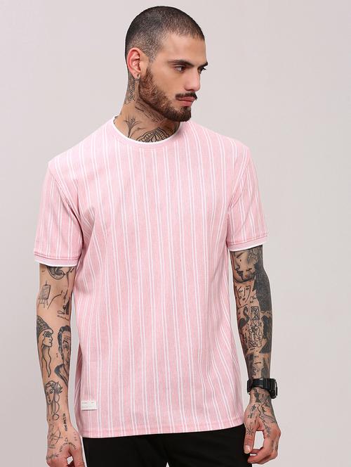men short sleeves striped t-shirt - 21682494 - Standard Image - 0