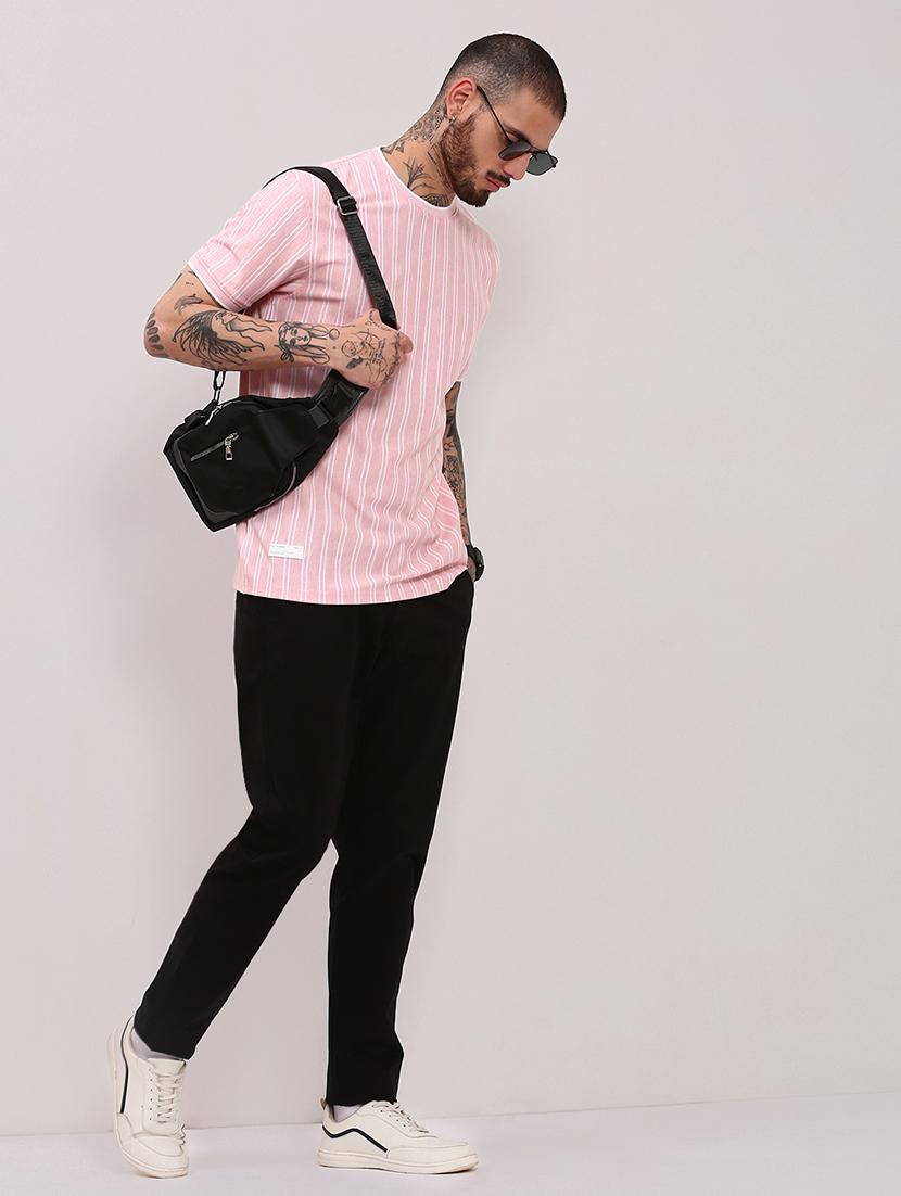 men short sleeves striped t-shirt - 21682494 - Standard Image - 4