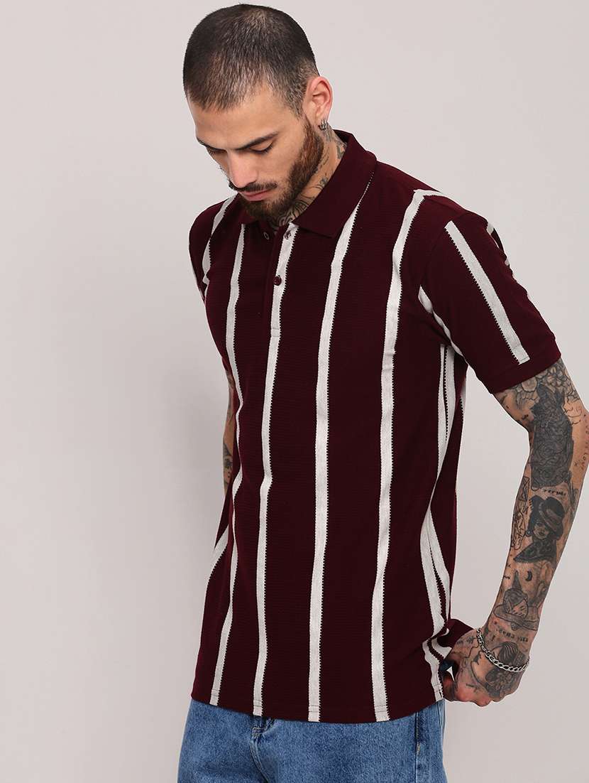 men short sleeves striped polo t-shirt - 21682500 -  Standard Image - 1