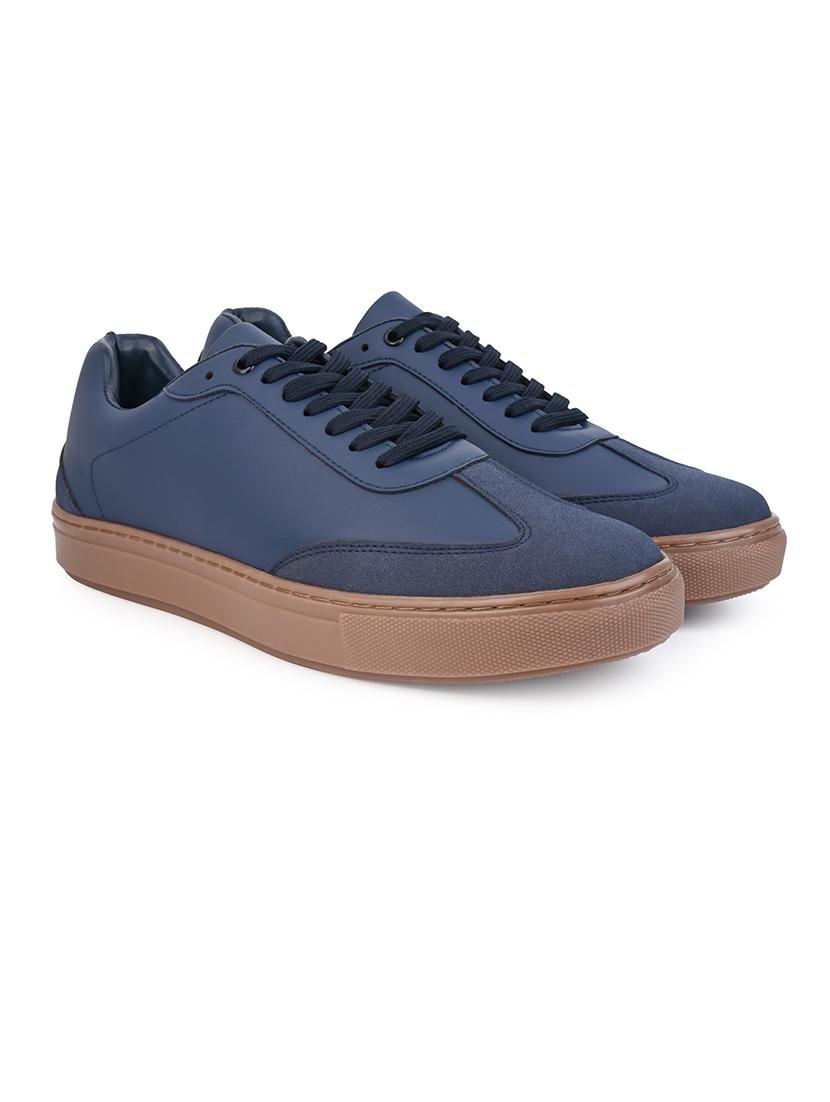 men blue lace up sneakers - 21682546 -  Standard Image - 1