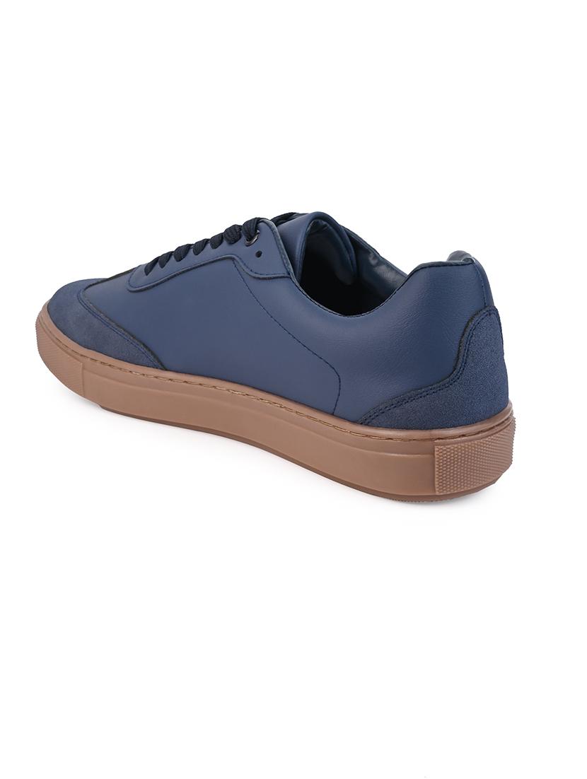 men blue lace up sneakers - 21682546 - Standard Image - 4
