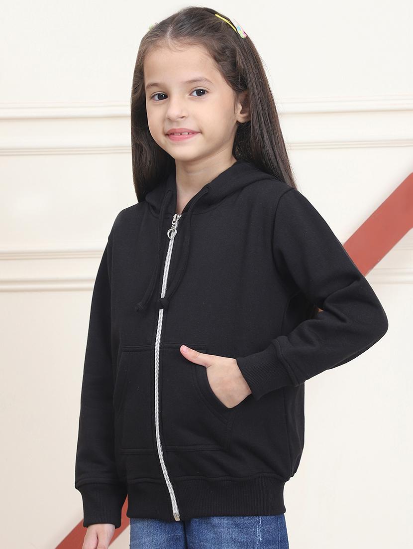 girls solid hooded sweatshirt - 21682865 - Standard Image - 1