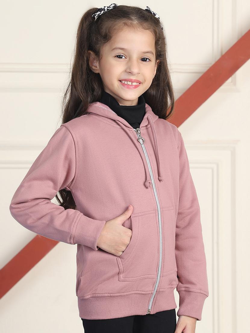 girls solid hooded sweatshirt - 21682867 - Standard Image - 1