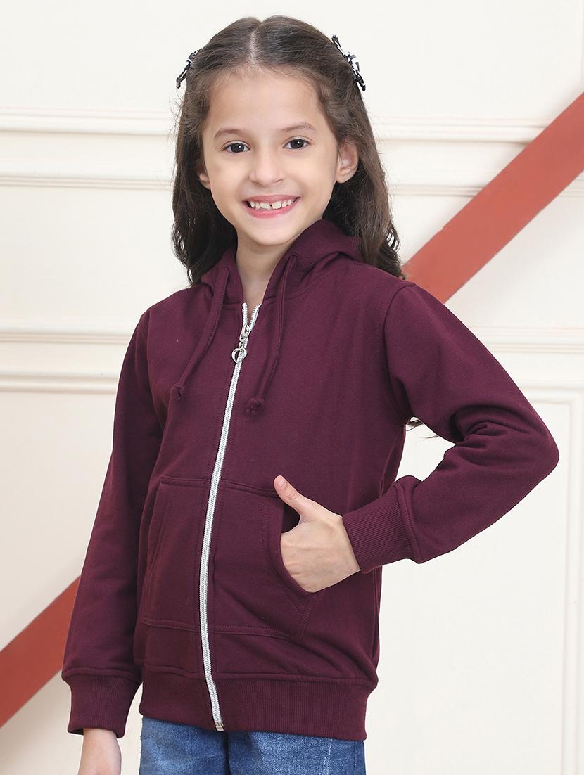 girls long sleeves plain sweatshirt - 21682870 - Standard Image - 1
