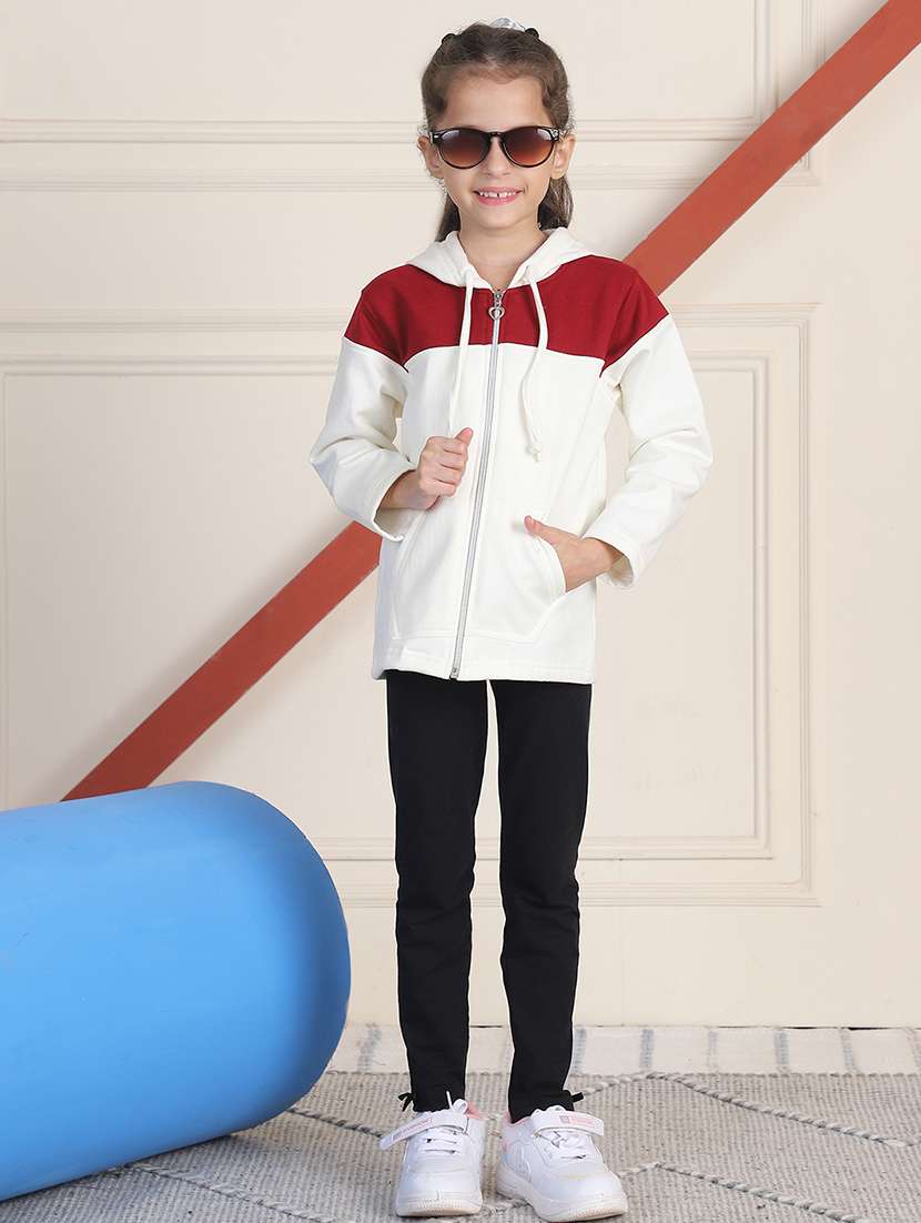 girls long sleeves color block sweatshirt - 21682871 - Standard Image - 4