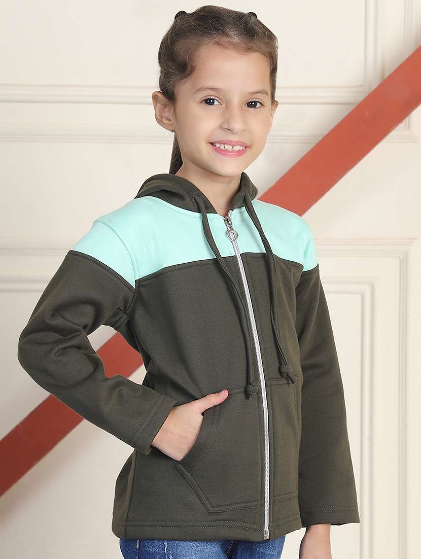 girls color block hooded sweatshirt - 21682872 -  Standard Image - 1