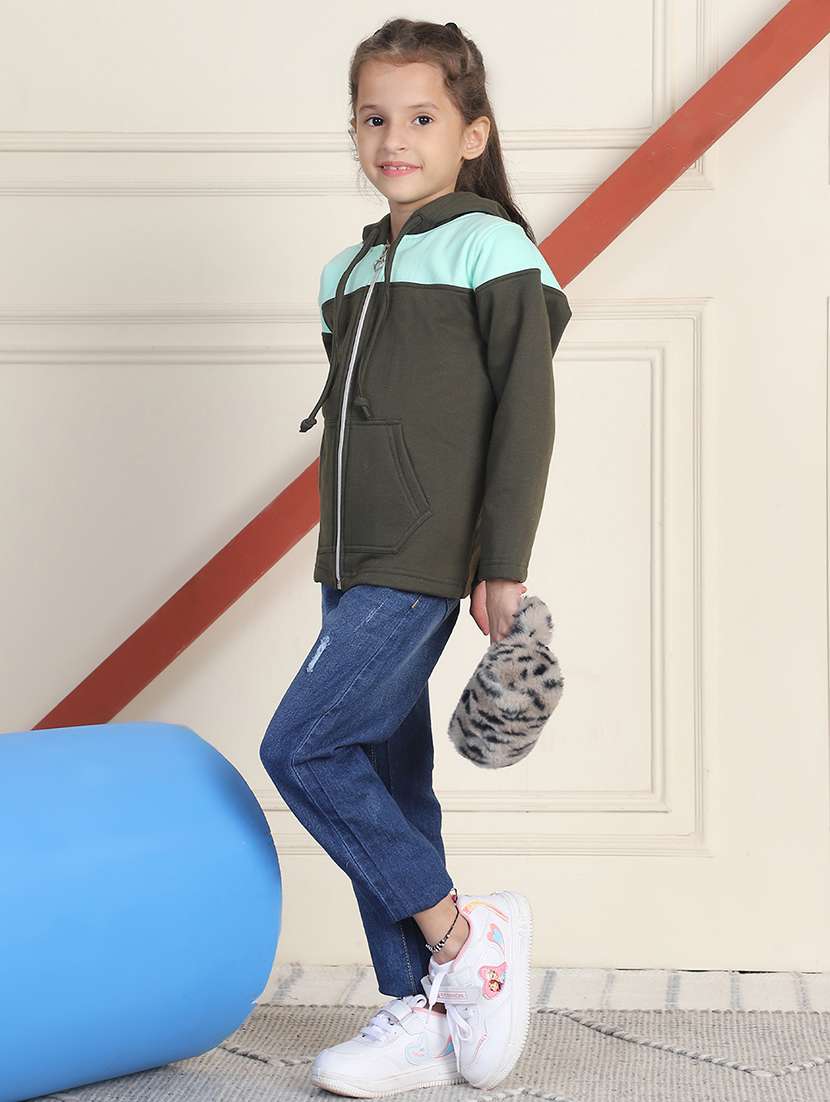 girls color block hooded sweatshirt - 21682872 - Standard Image - 4