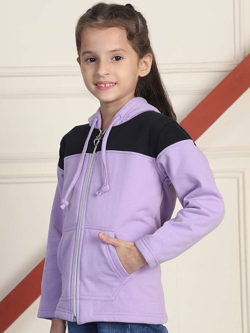 girls long sleeves color block sweatshirt - 21682873 -  Standard Image - 1