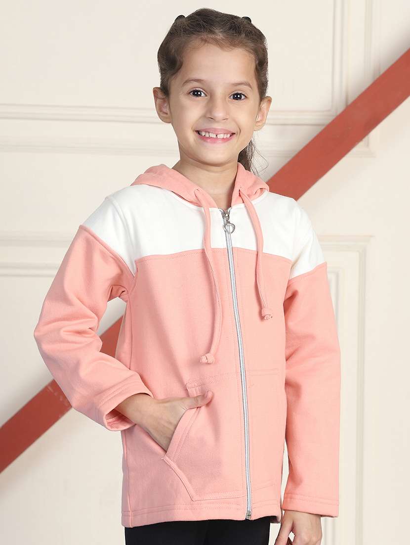 girls color block hooded sweatshirt - 21682874 - Standard Image - 1