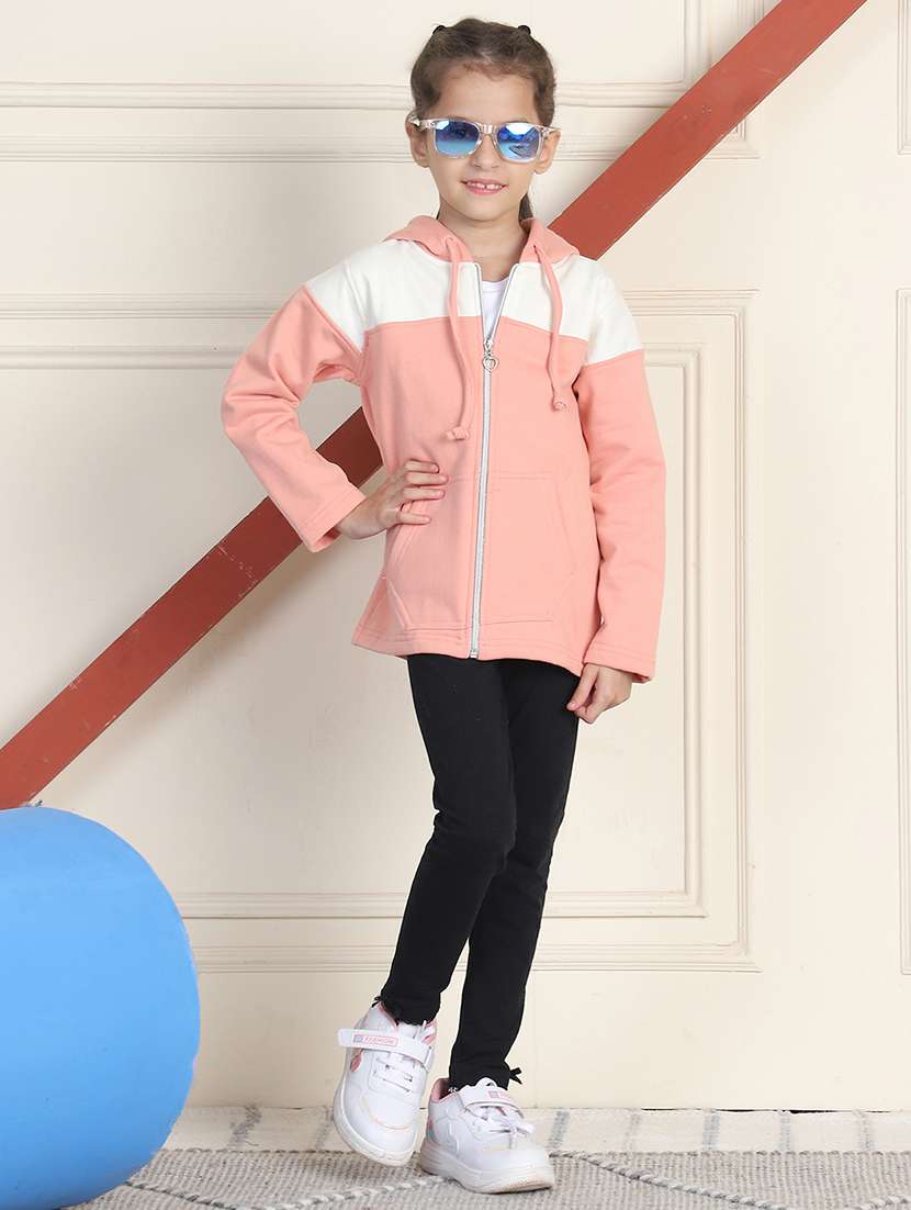 girls color block hooded sweatshirt - 21682874 - Standard Image - 4