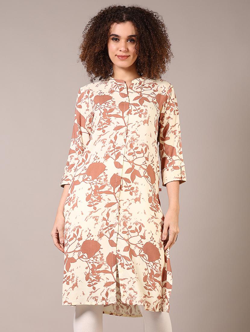 women printed three quarter sleeve kurta - 21682899 - Zoom Image - 0