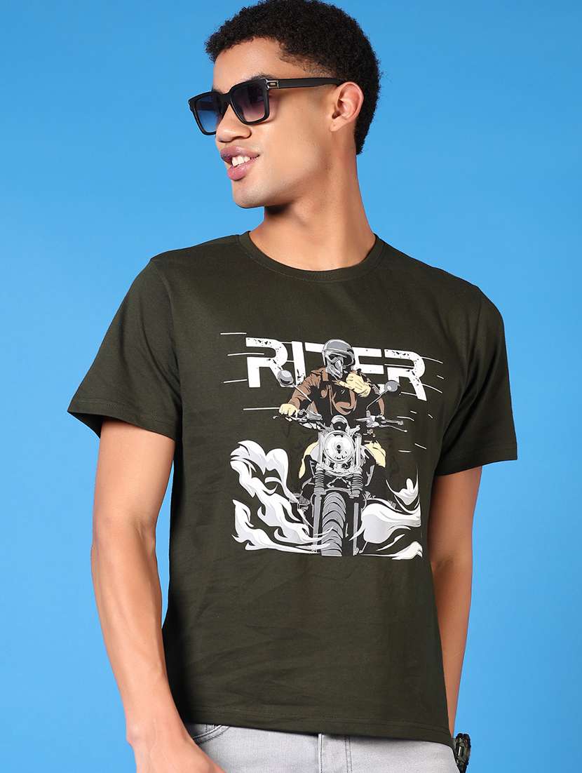 men printed short sleeve regular fit t-shirt - 21682900 -  Standard Image - 1