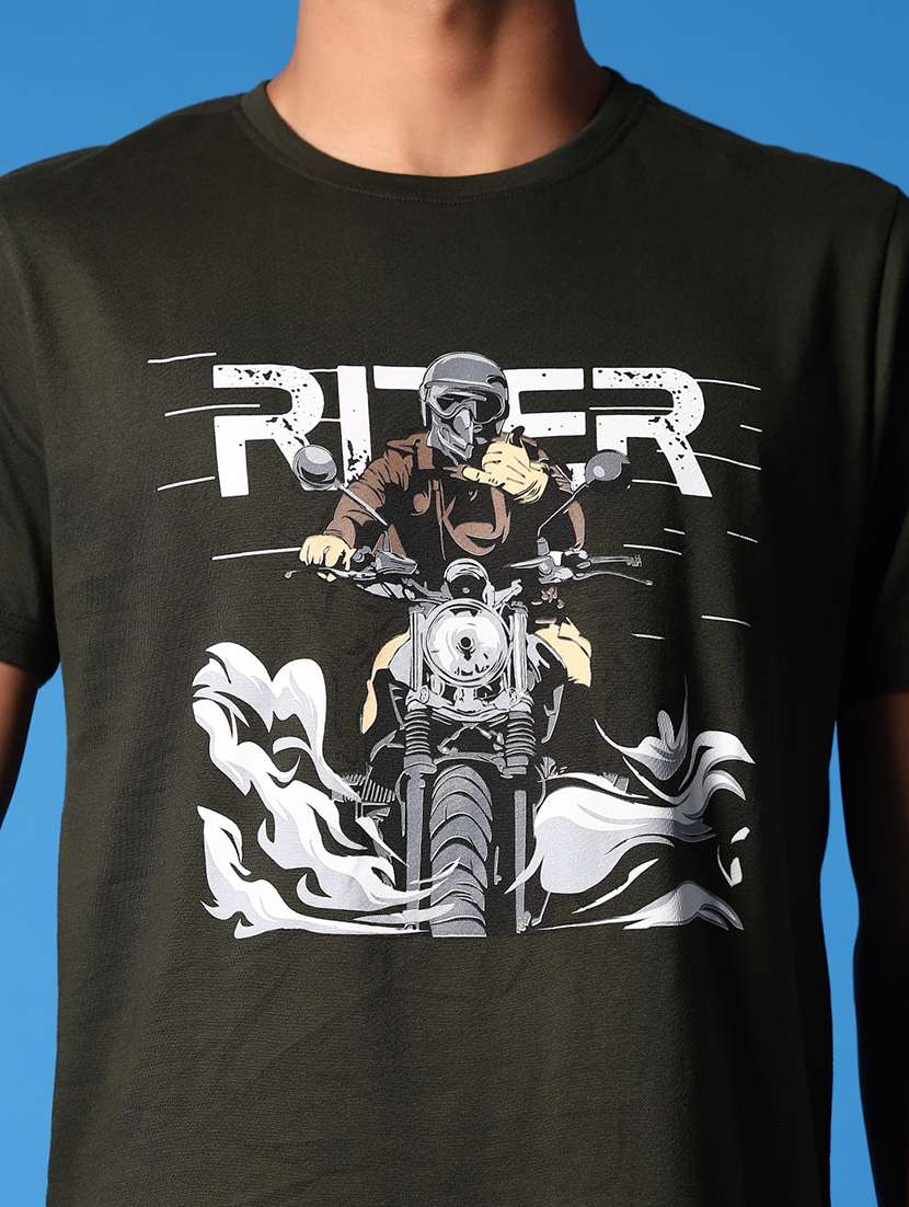 men printed short sleeve regular fit t-shirt - 21682900 -  Standard Image - 4