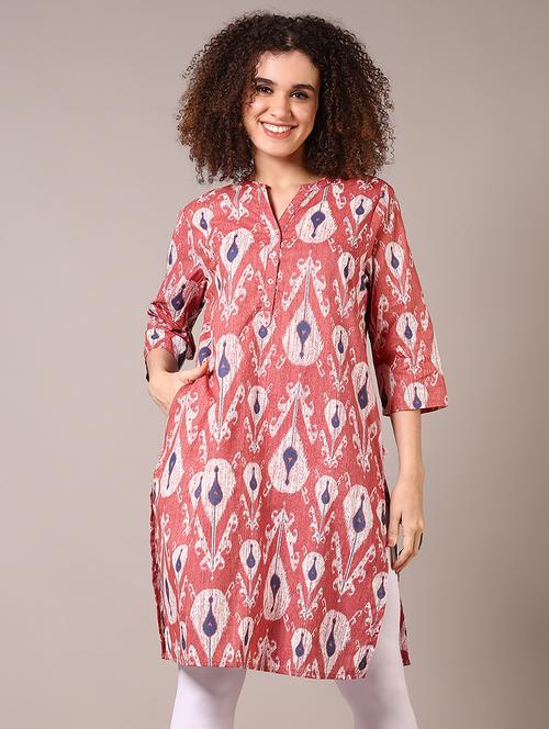 women printed three quarter sleeve kurta - 21682916 - Standard Image - 0