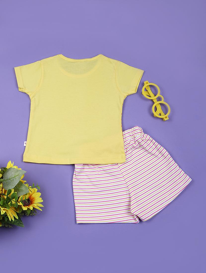 girls printed top & bottom shorts sets - 21682919 -  Standard Image - 1