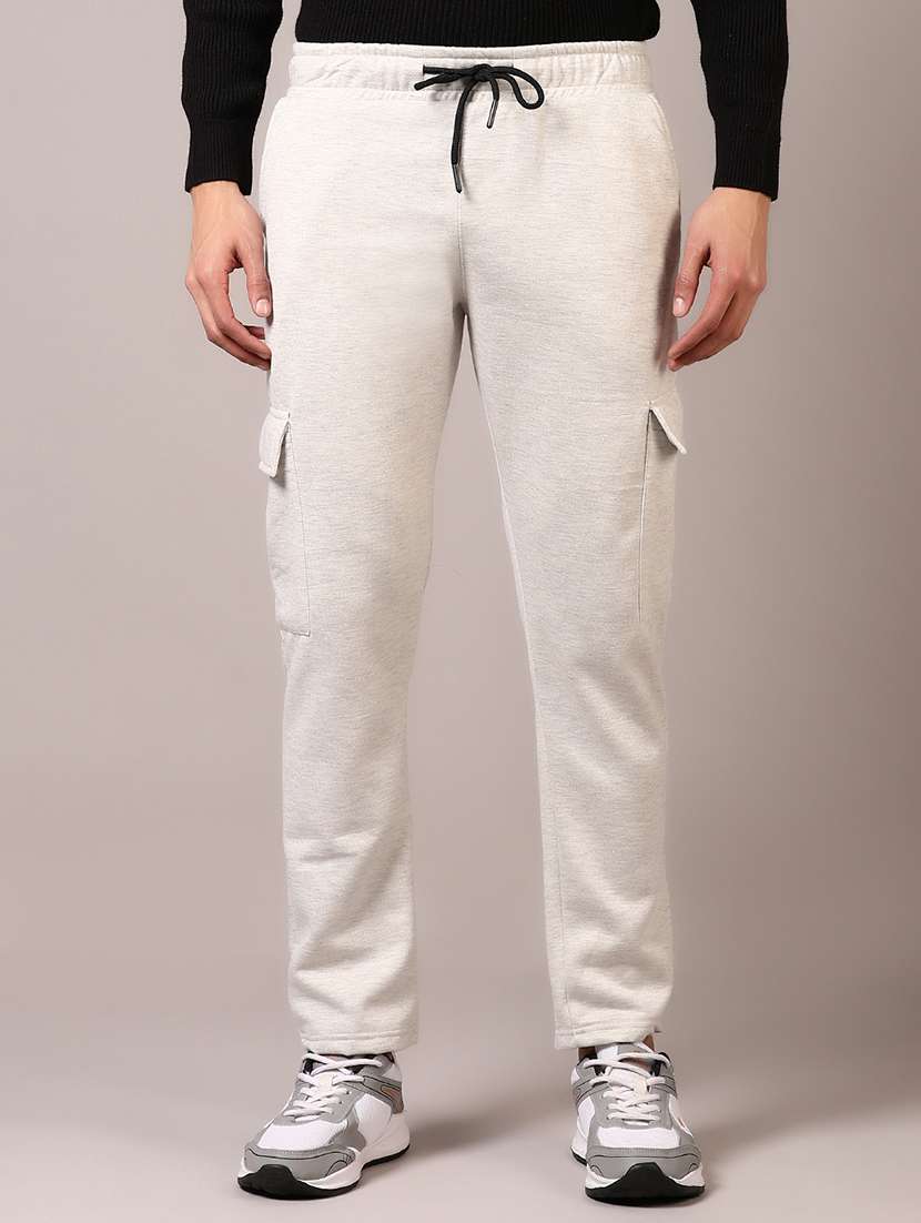 Men Solid Mid Rise Regular Fit Cargo - 21683113 -  Standard Image - 1