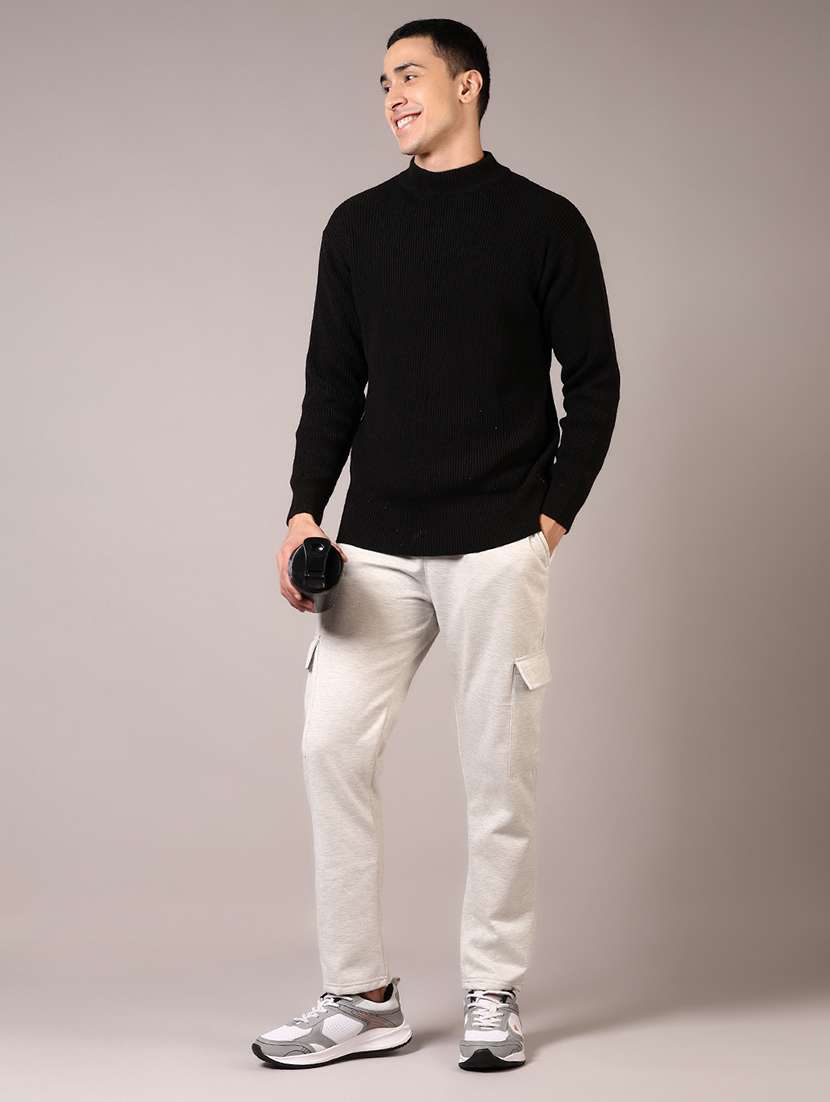 Men Solid Mid Rise Regular Fit Cargo - 21683113 -  Standard Image - 4