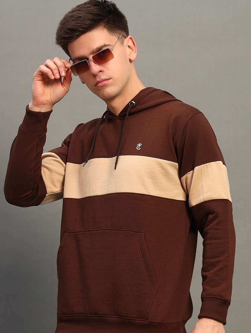 men color block long sleeve sweatshirt - 21683217 - Standard Image - 1