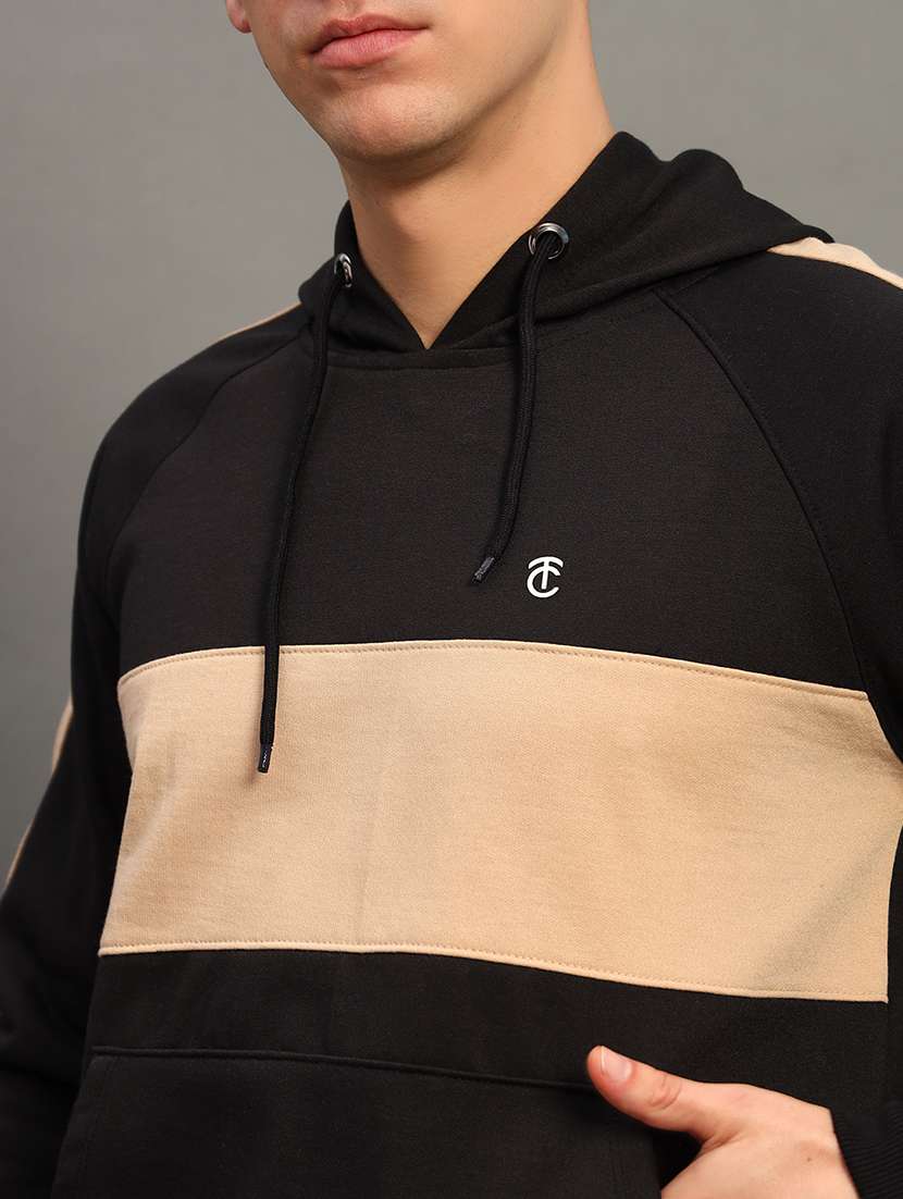 men long sleeves color block sweatshirt - 21683218 - Standard Image - 4