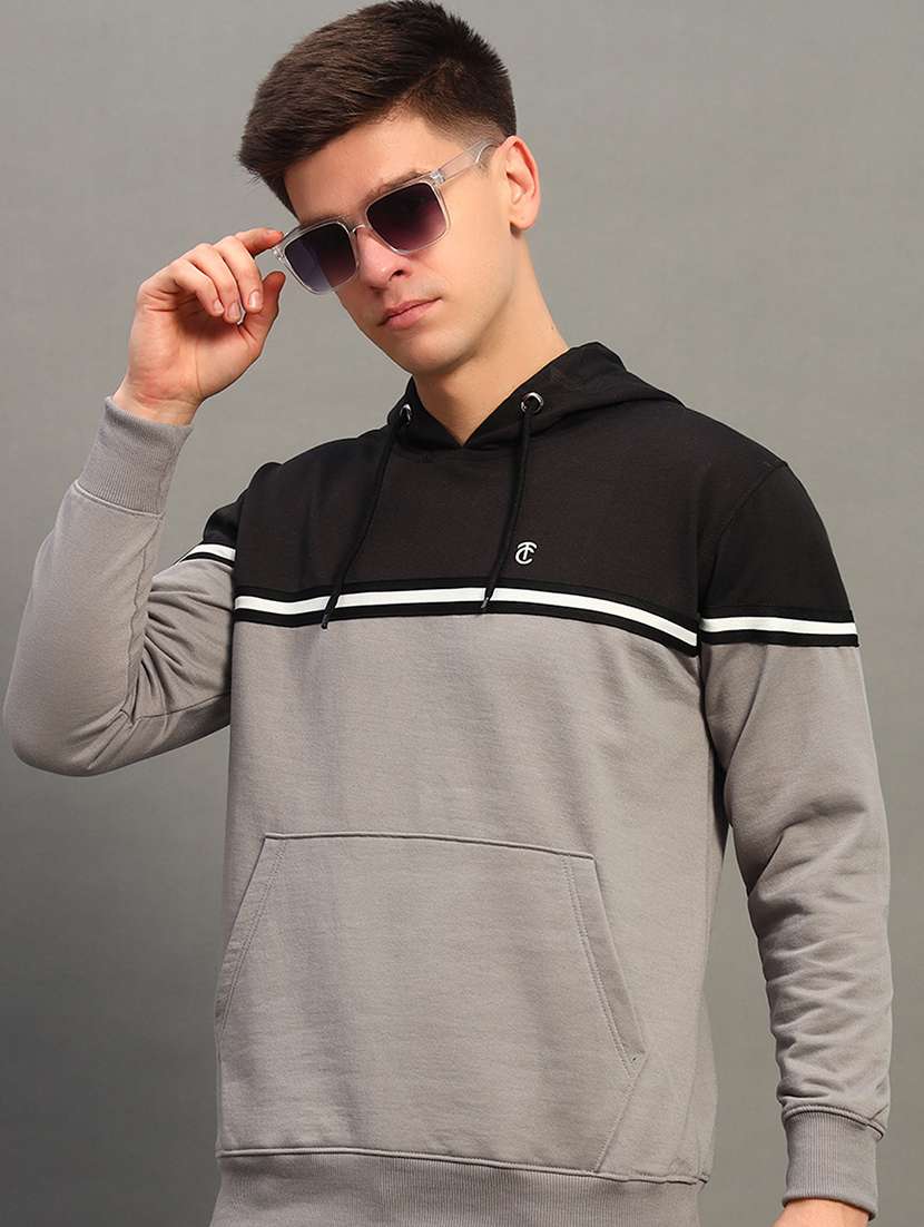 men color block long sleeve sweatshirt - 21683220 - Standard Image - 1