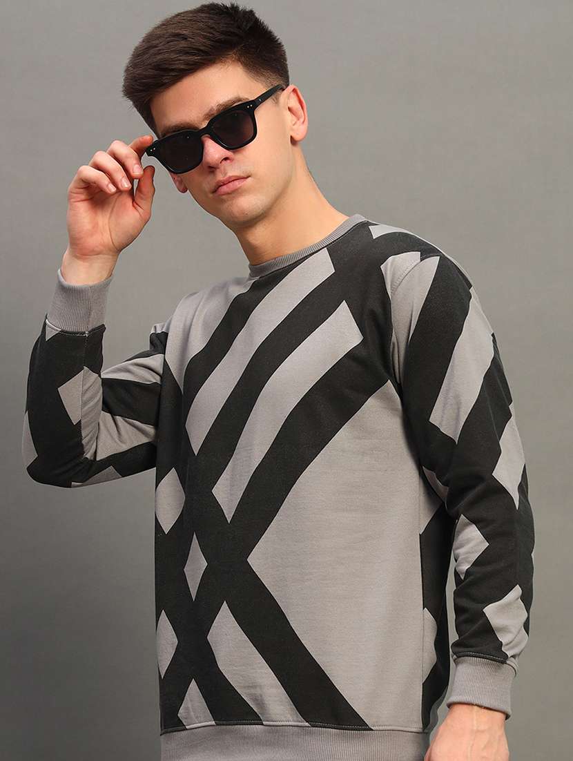 men long sleeves printed sweatshirt - 21683224 -  Standard Image - 1