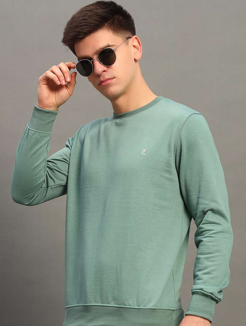 men long sleeves plain sweatshirt - 21683230 -  Standard Image - 1