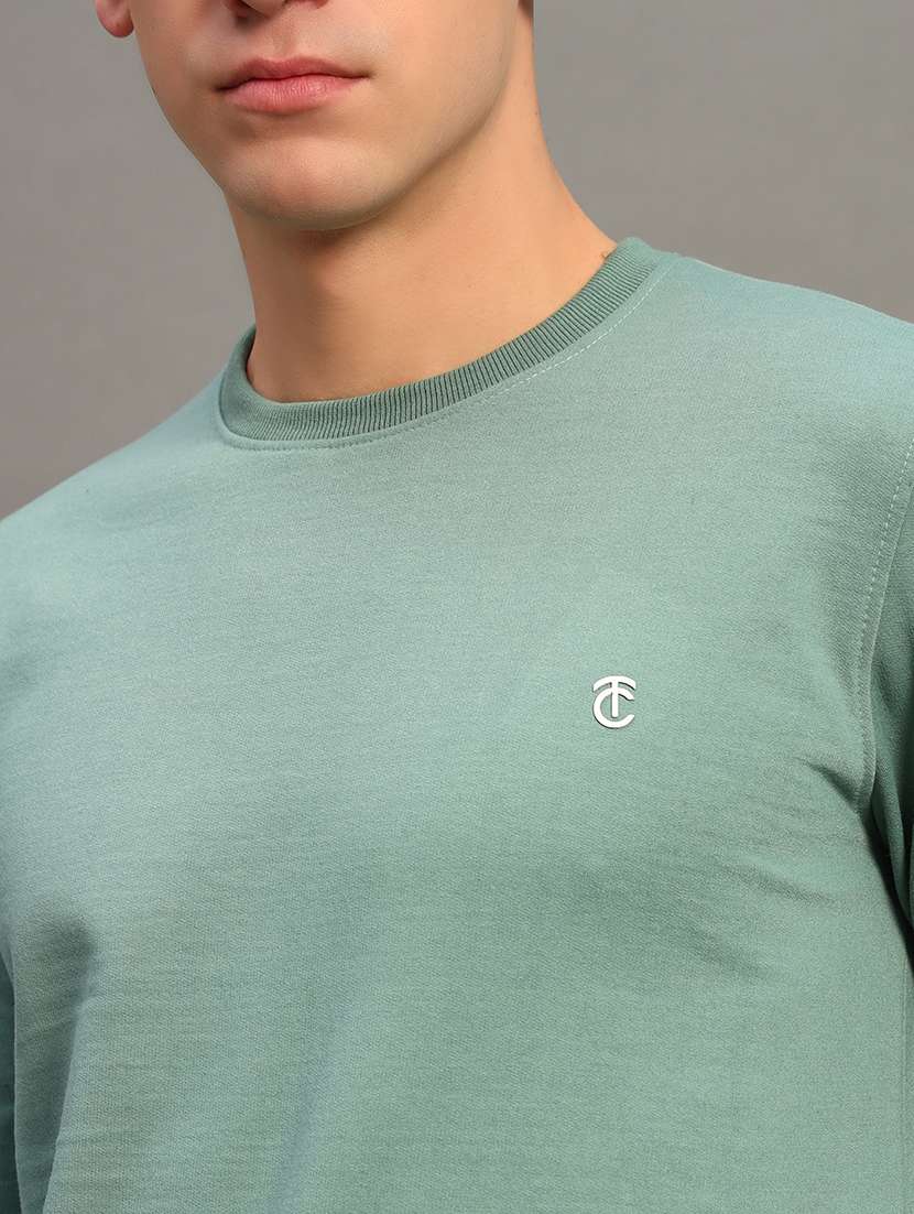 men long sleeves plain sweatshirt - 21683230 -  Standard Image - 4
