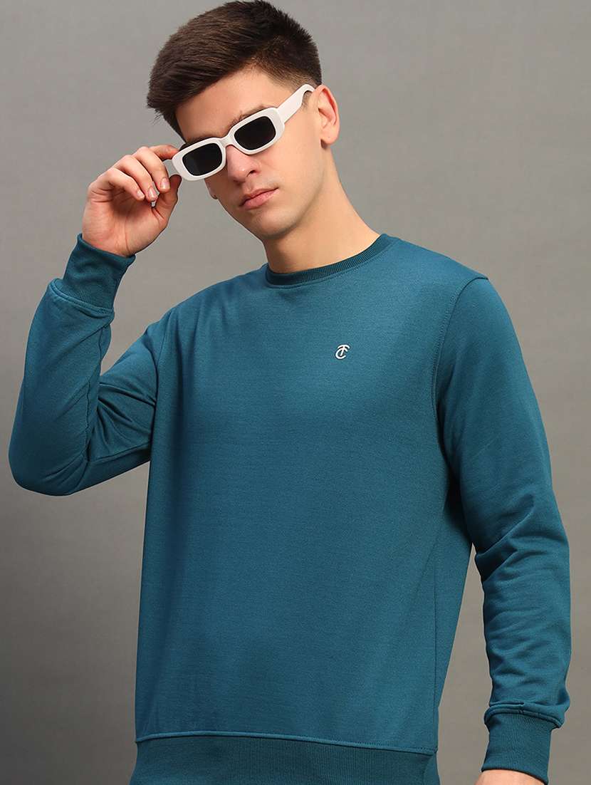 men solid long sleeve sweatshirt - 21683232 -  Standard Image - 1
