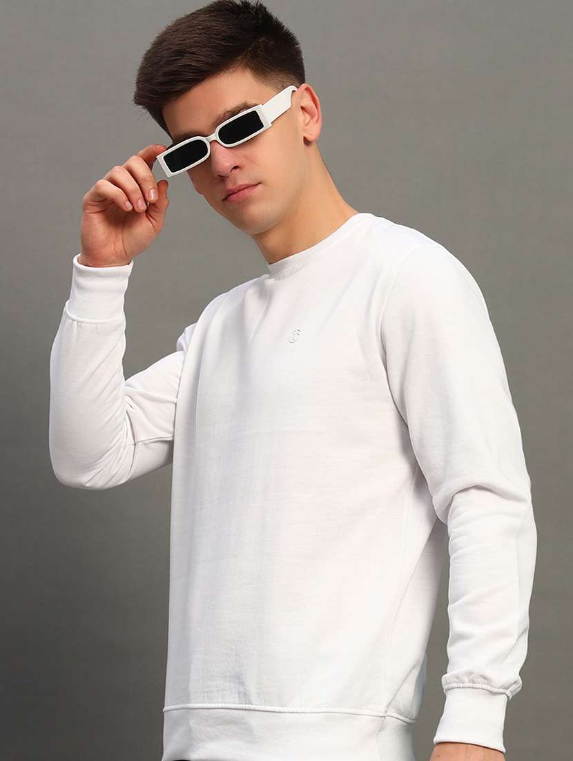 men solid long sleeve sweatshirt - 21683235 -  Standard Image - 1
