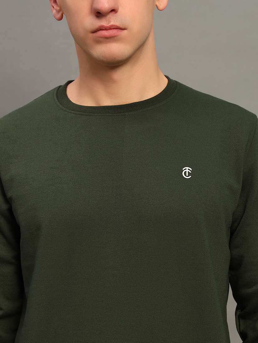 men solid long sleeve sweatshirt - 21683238 -  Standard Image - 4