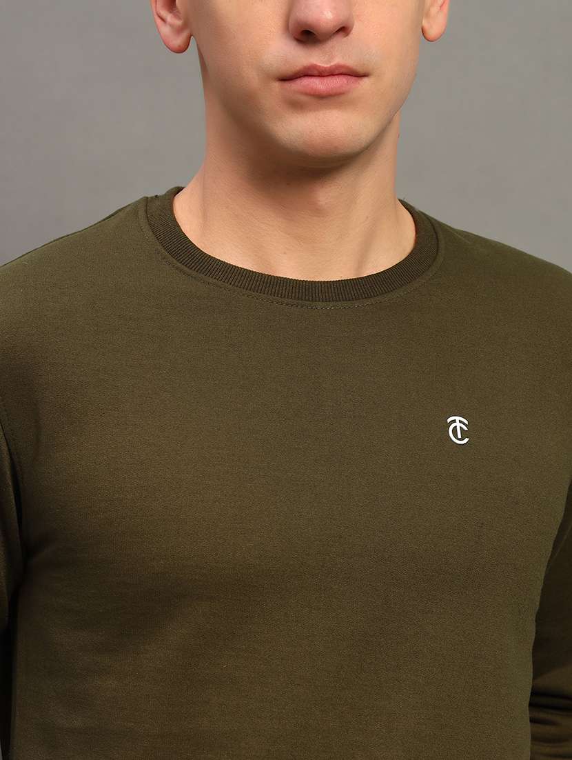 men solid long sleeve sweatshirt - 21683239 -  Standard Image - 4