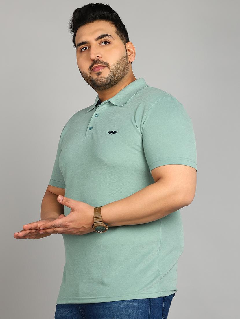 men solid plus size polo t-shirt - 21683295 - Standard Image - 1