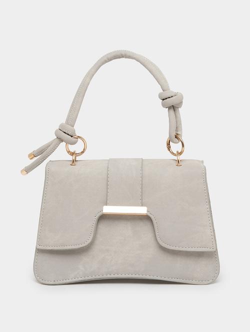 grey pu sling bag - 21683330 - Standard Image - 0