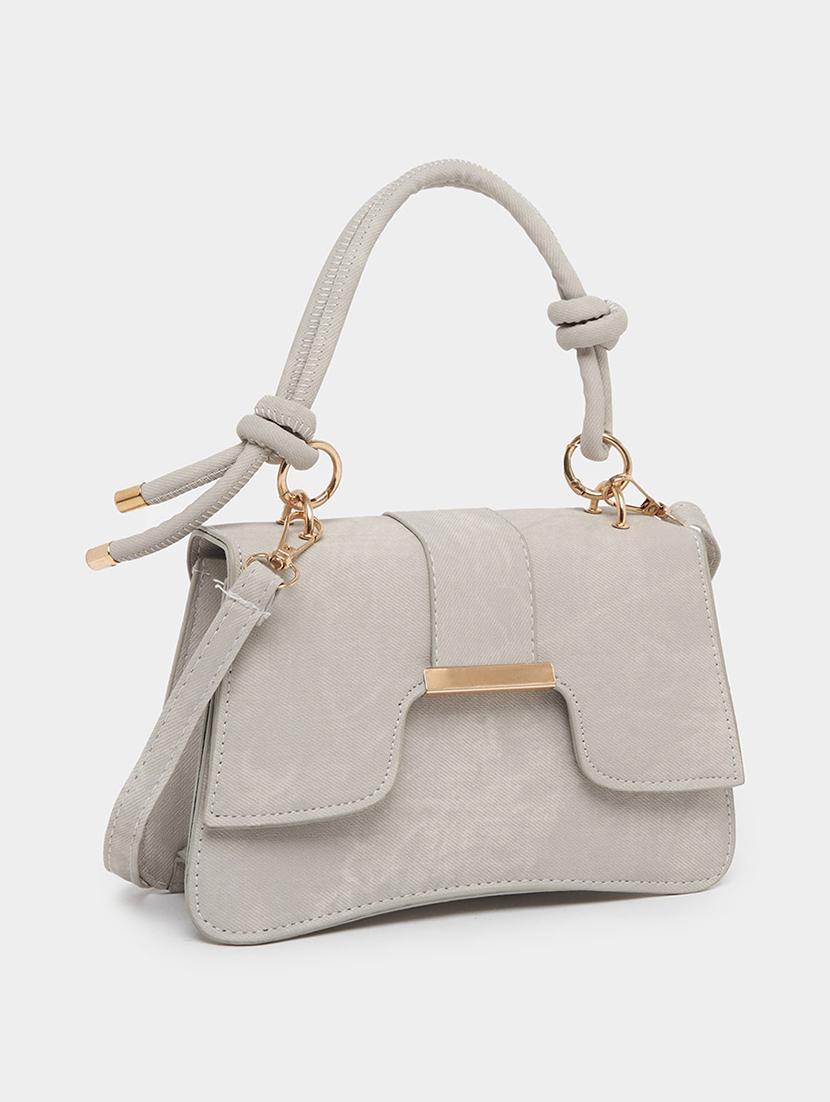 grey pu sling bag - 21683330 - Standard Image - 4