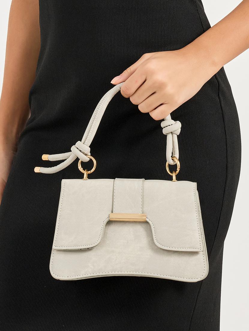 grey pu sling bag - 21683330 - Standard Image - 6