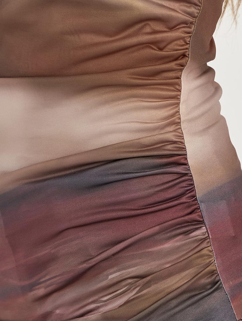 women printed sleeveless ruched top - 21683331 -  Standard Image - 4